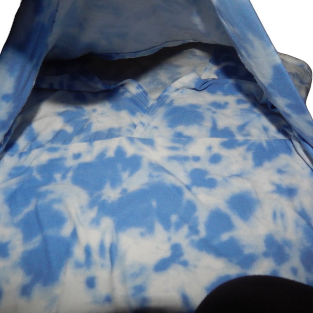 TIME AND TRU MATERNITY women's maternity medium blue white tie dye nursing tank - Picture 5 of 9